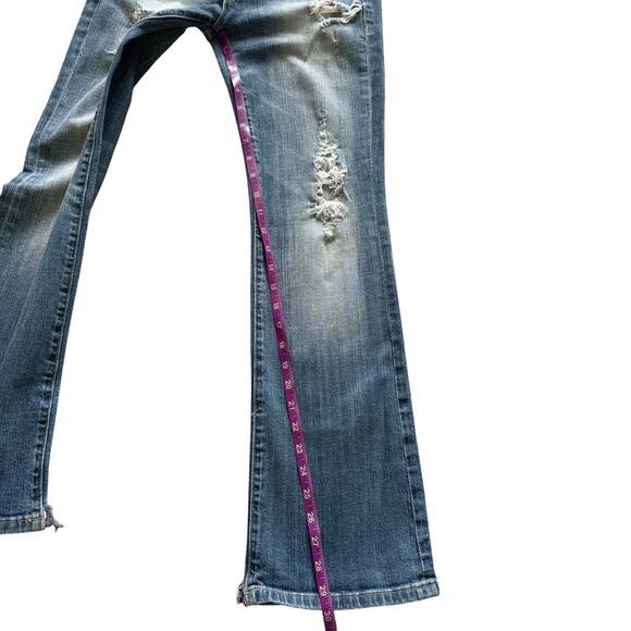 Vigoss Jeans Women's Sz 5/6 28 The Miami Boot Bootcut Distressed Grunge Low Rise - Picture 12 of 16